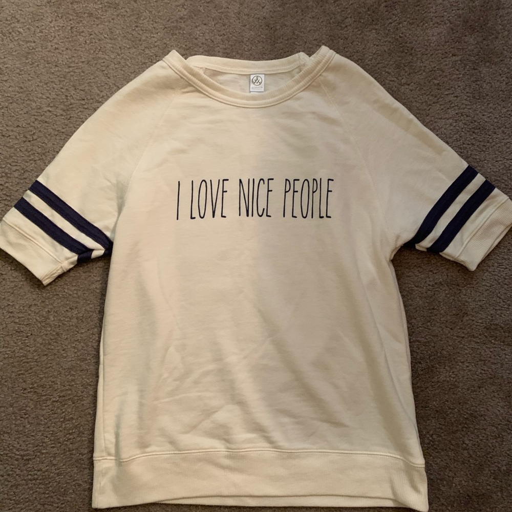 I LOVE NICE PEOPLE Brand Crewneck Sweater